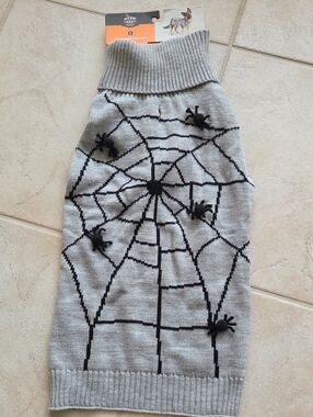 Spiderweb Halloween Dog Sweater